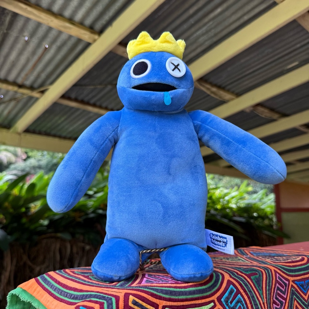 Rainbow Friends Blue Plush Stuffed Animal 14" Video‎ Game Character Toy Plushie